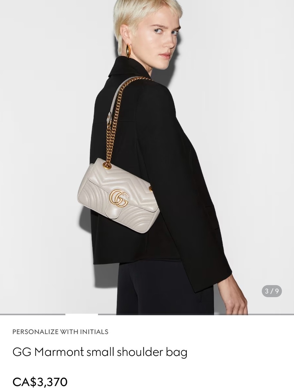 Gucci GG Marmont small white shoulder bag - Picture 9 of 11